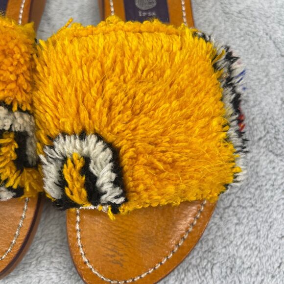 RES IPSA Rug Sandal Womens Slide Sz 8 Yellow Moroccan Comfort Casual Slip On - Picture 10 of 15